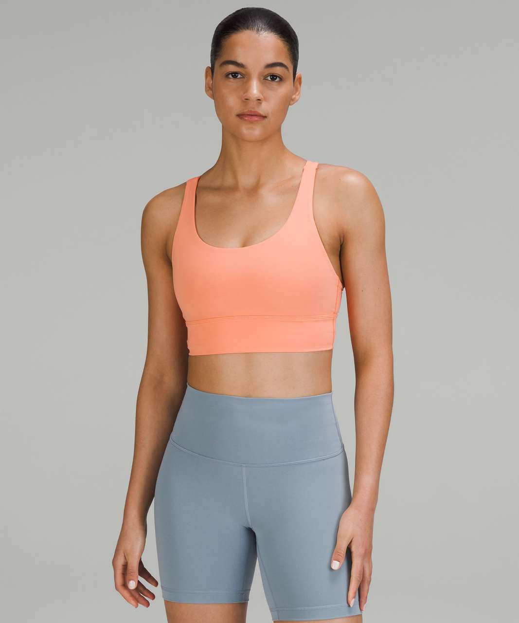 Lululemon Energy Longline Bra *Medium Support, B–D Cups - Sunny Coral