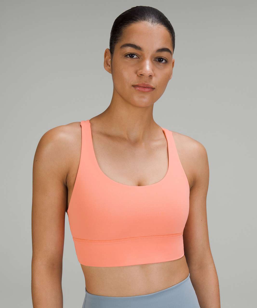 Lululemon Energy Longline Bra *Medium Support, B–D Cups - Sunny Coral