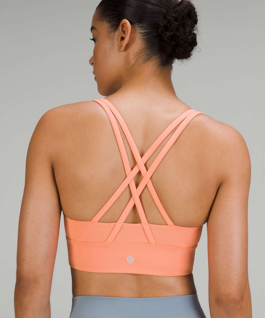 Lululemon Energy Longline Bra *Medium Support, B–D Cups - Sunny Coral