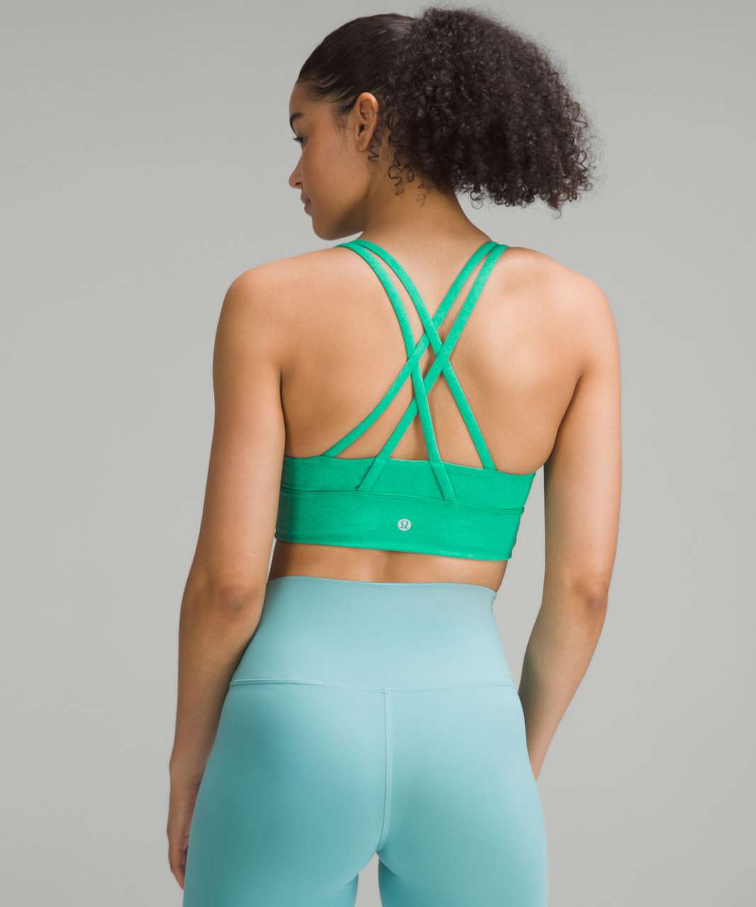 Lululemon Energy Longline Bra *Medium Support, B–D Cups - Blaze Maldives Green