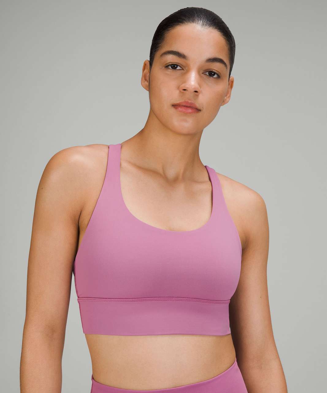 lululemon Energy High-Neck Longline Ribbed Bra *Medium Support, B–D Cups, Velvet Dust