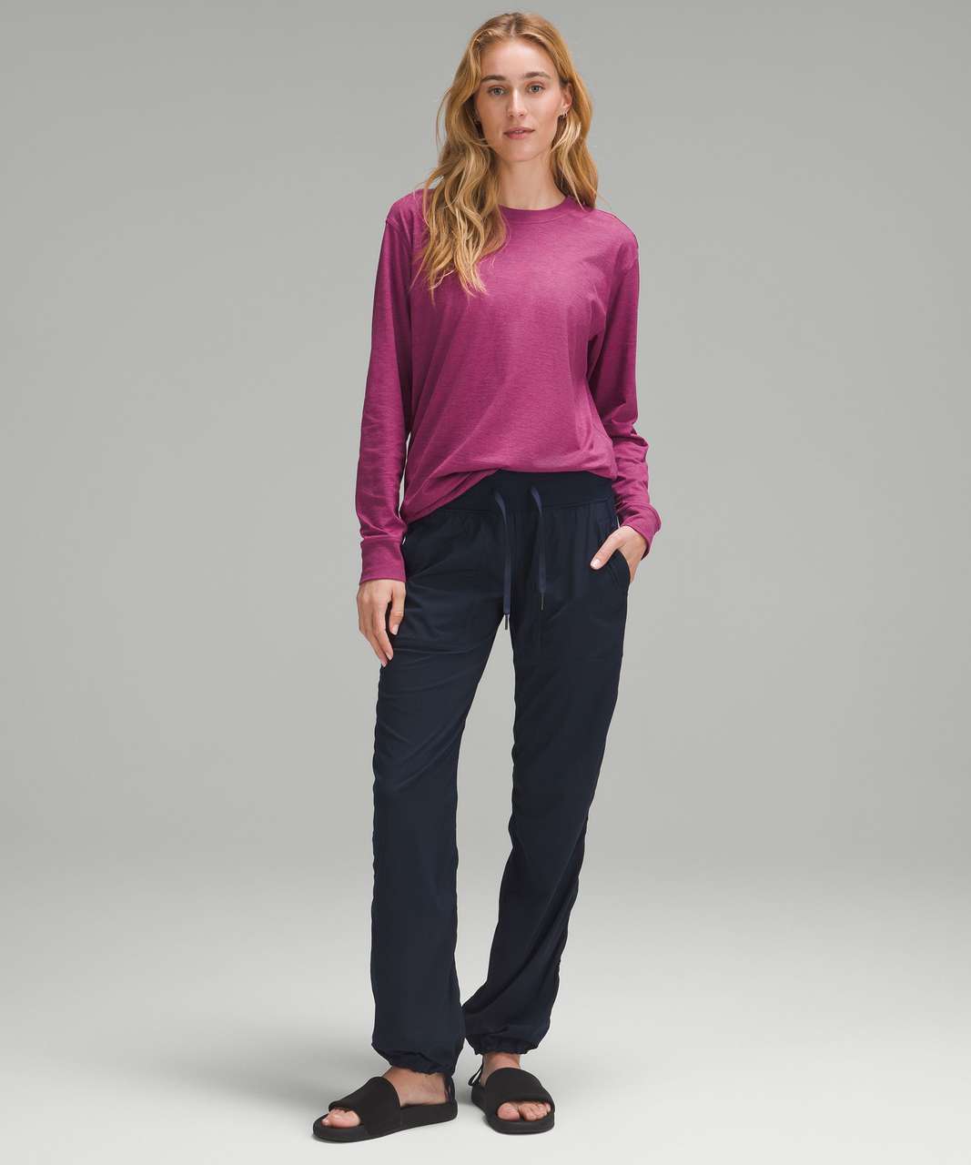 Lululemon All Yours Long-Sleeve Shirt - Heathered Magenta Purple