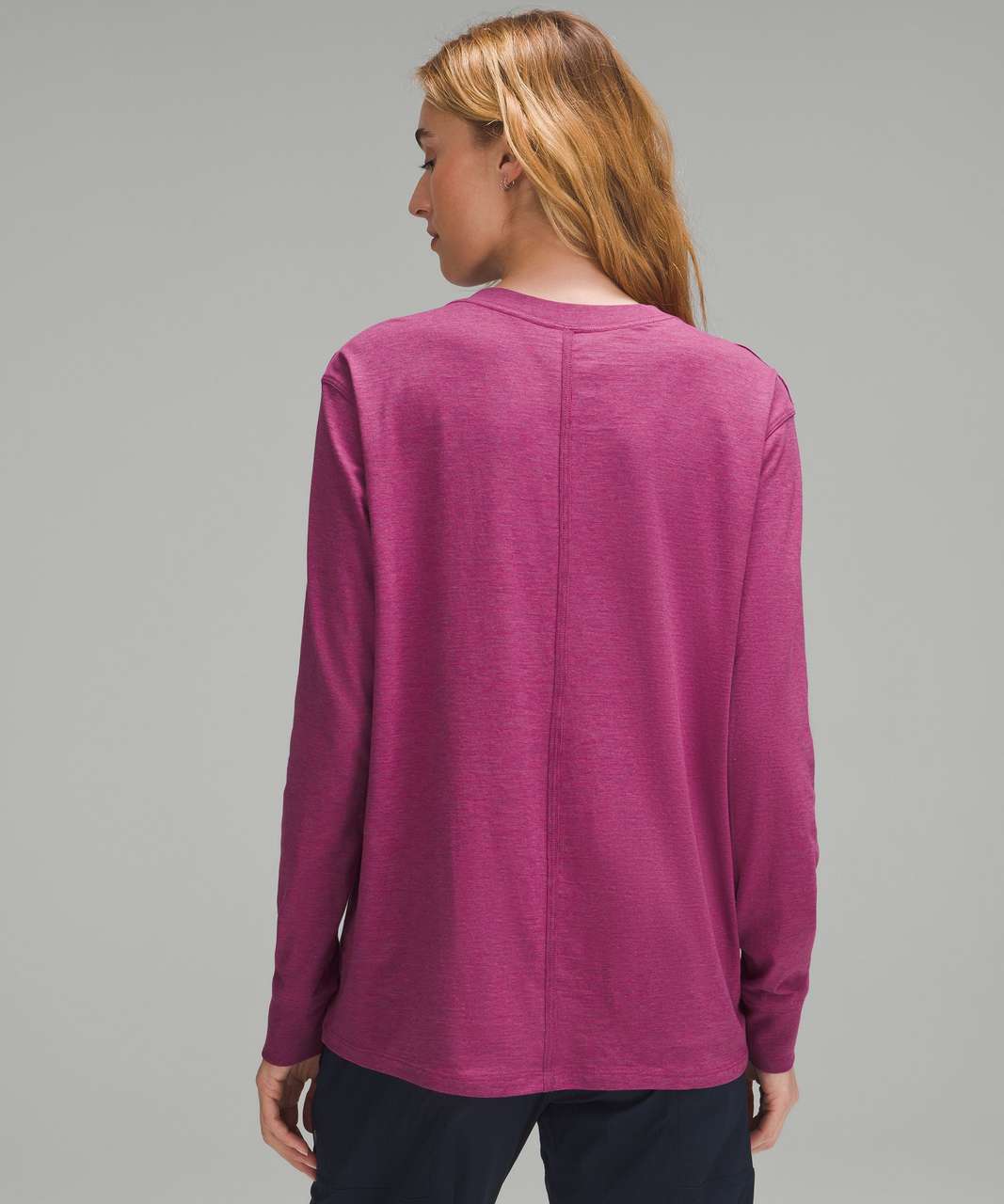 Lululemon All Yours Long-Sleeve Shirt - Heathered Magenta Purple