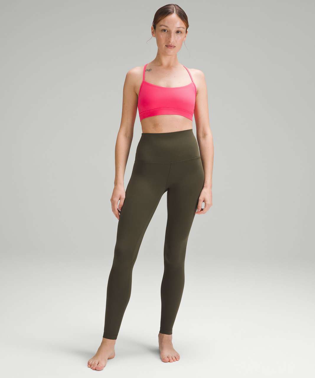 lululemon athletica, Tops, Lululemon Flow Y Longline Bra Lip Gloss