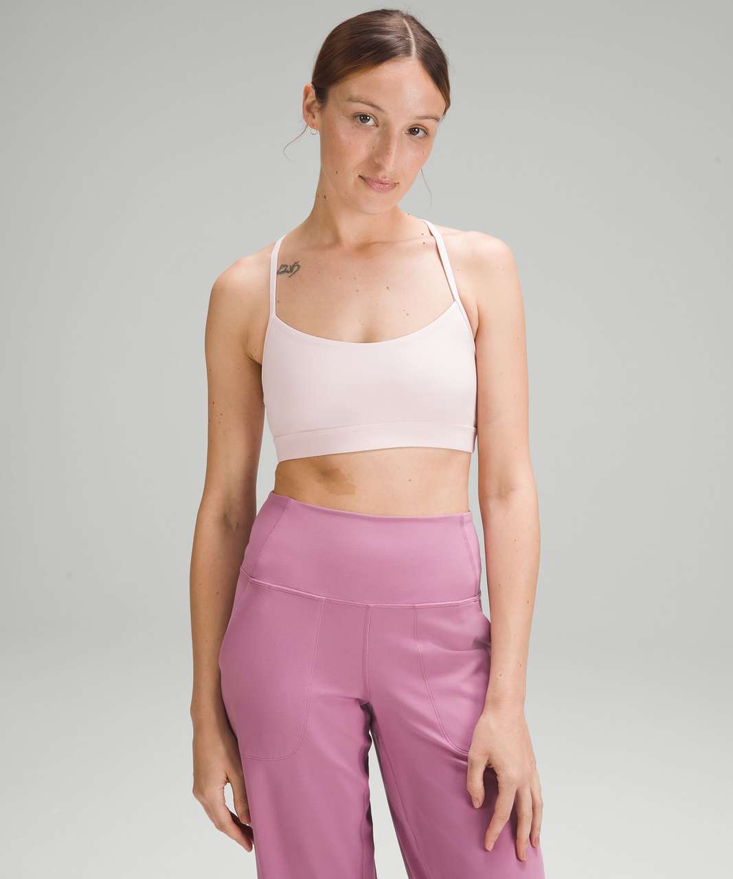 NWT Lululemon Flow Y Bra *Adjustable ~ Sz 4 ~ Pink Blossom