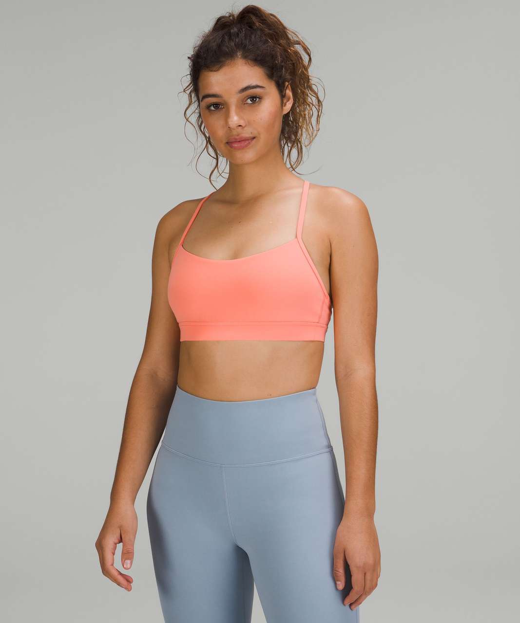 Lululemon Flow Y Bra Nulu *Light Support, A-C Cups - Sunny Coral