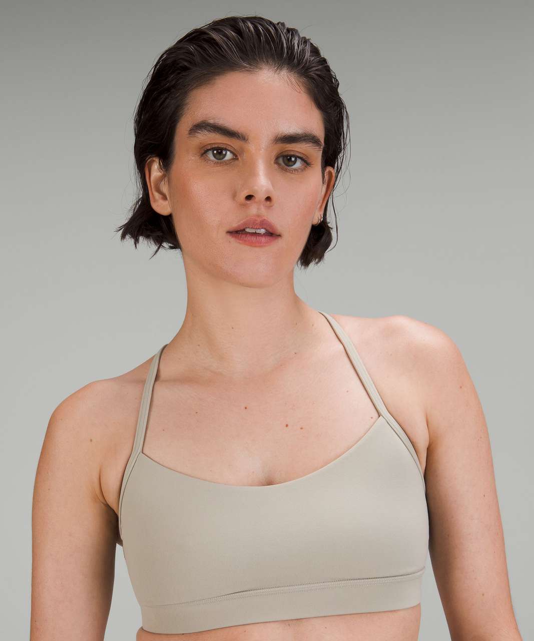 Lululemon Flow Y Bra Nulu *Light Support, A-C Cups - Raw Linen