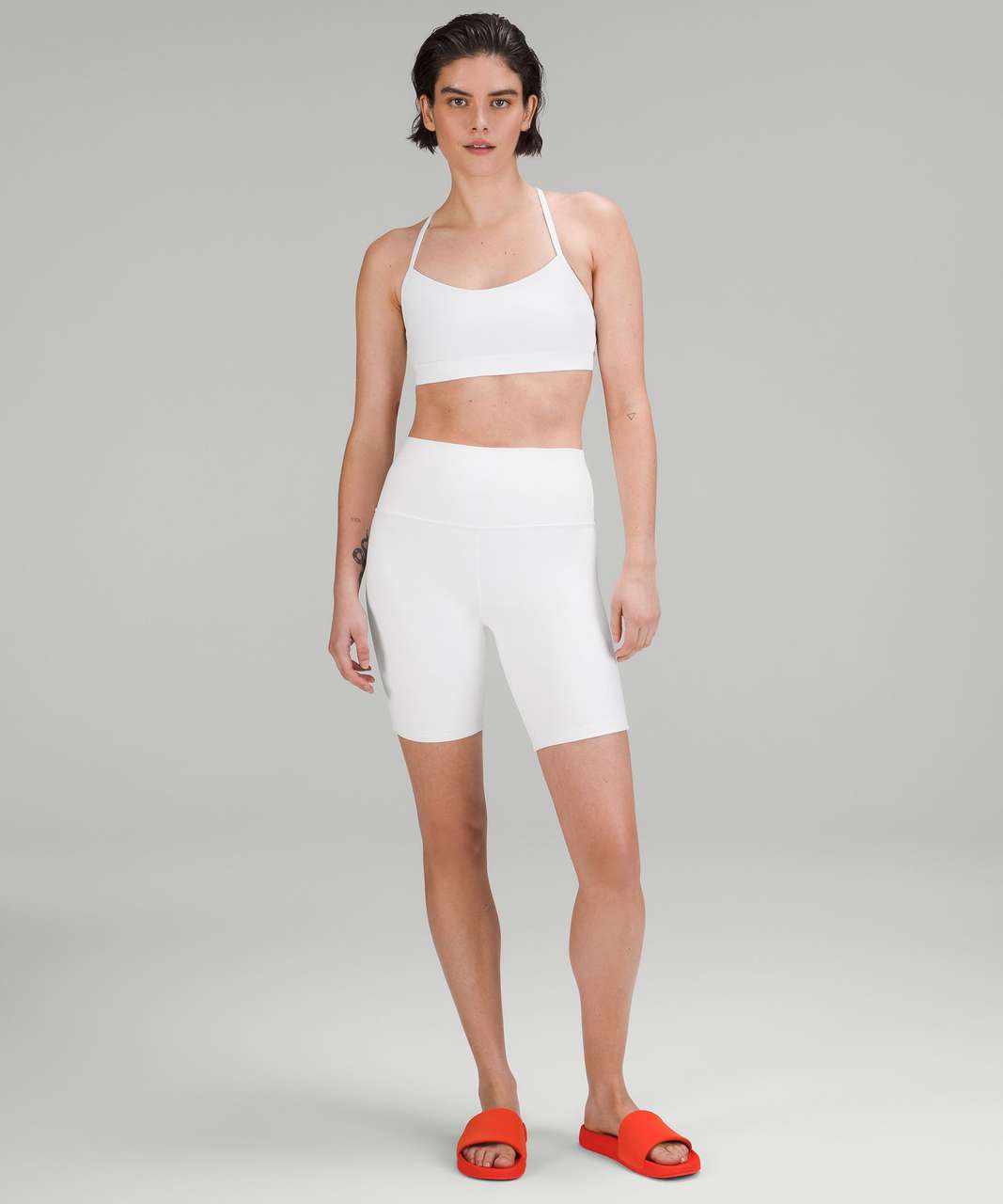 Lululemon Flow Y Bra Nulu *Light Support, A-C Cups - White