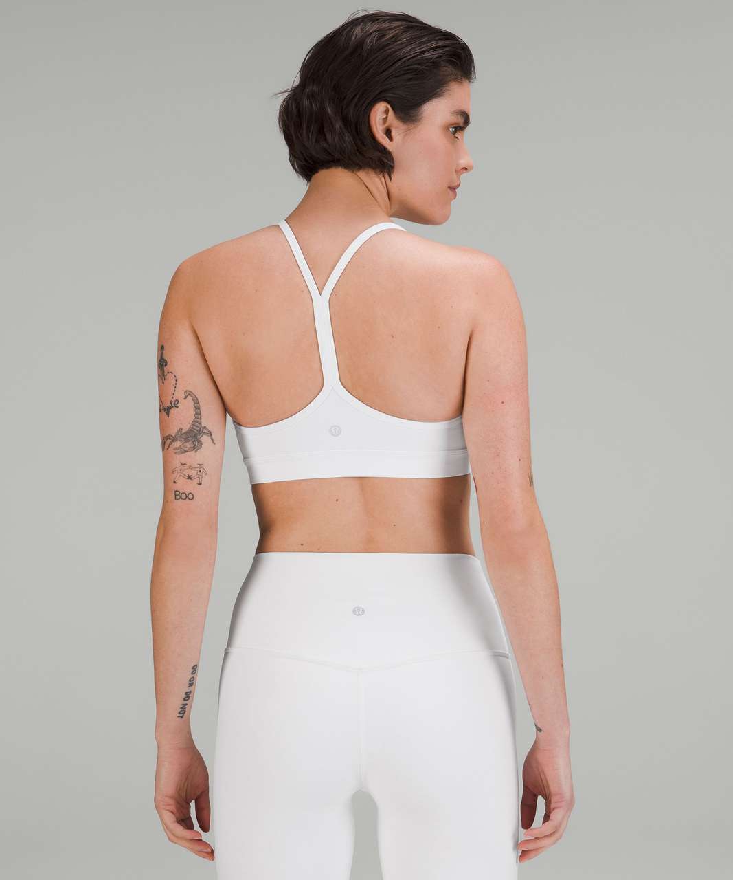 Lululemon Flow Y Bra Nulu *Light Support, A-C Cups - White - lulu fanatics