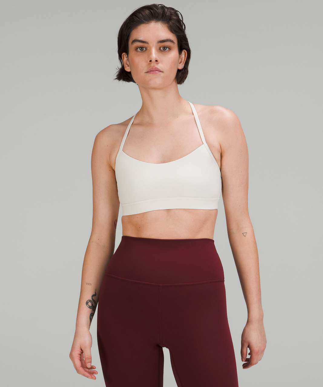 Lululemon Flow Y Bra Nulu *Light Support, A-C Cups - Bone - lulu