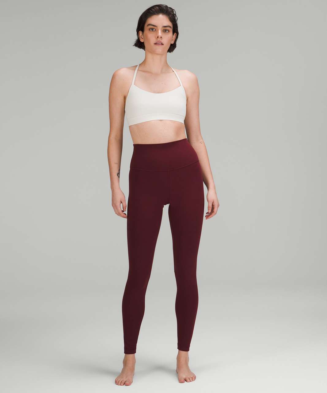 Lululemon Flow Y Bra Nulu *Light Support, A-C Cups - Bone - lulu fanatics