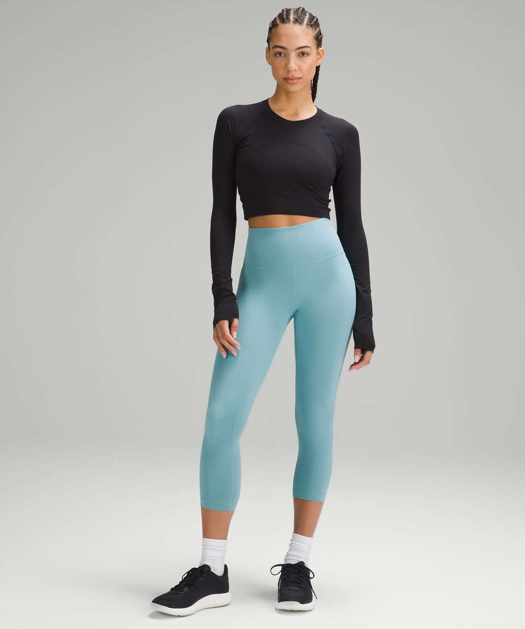 Lululemon Wunder Train High Rise Leggings Size 8 Teal - Athletic