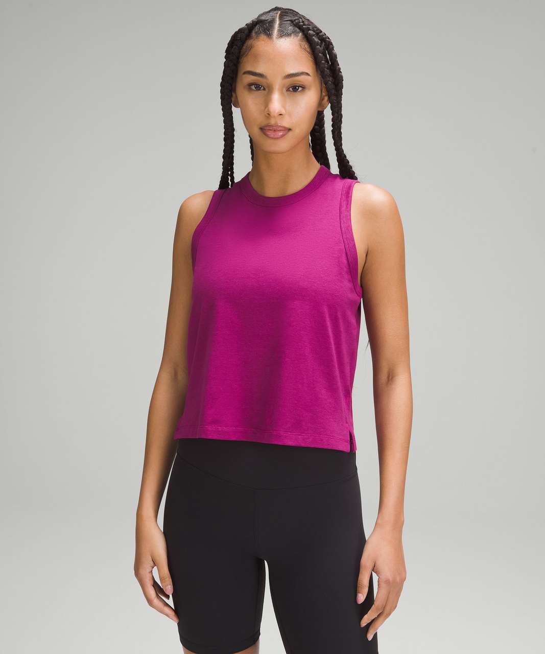 Lululemon Lightweight High-Neck Yoga Tank Top - Magenta Purple - lulu  fanatics