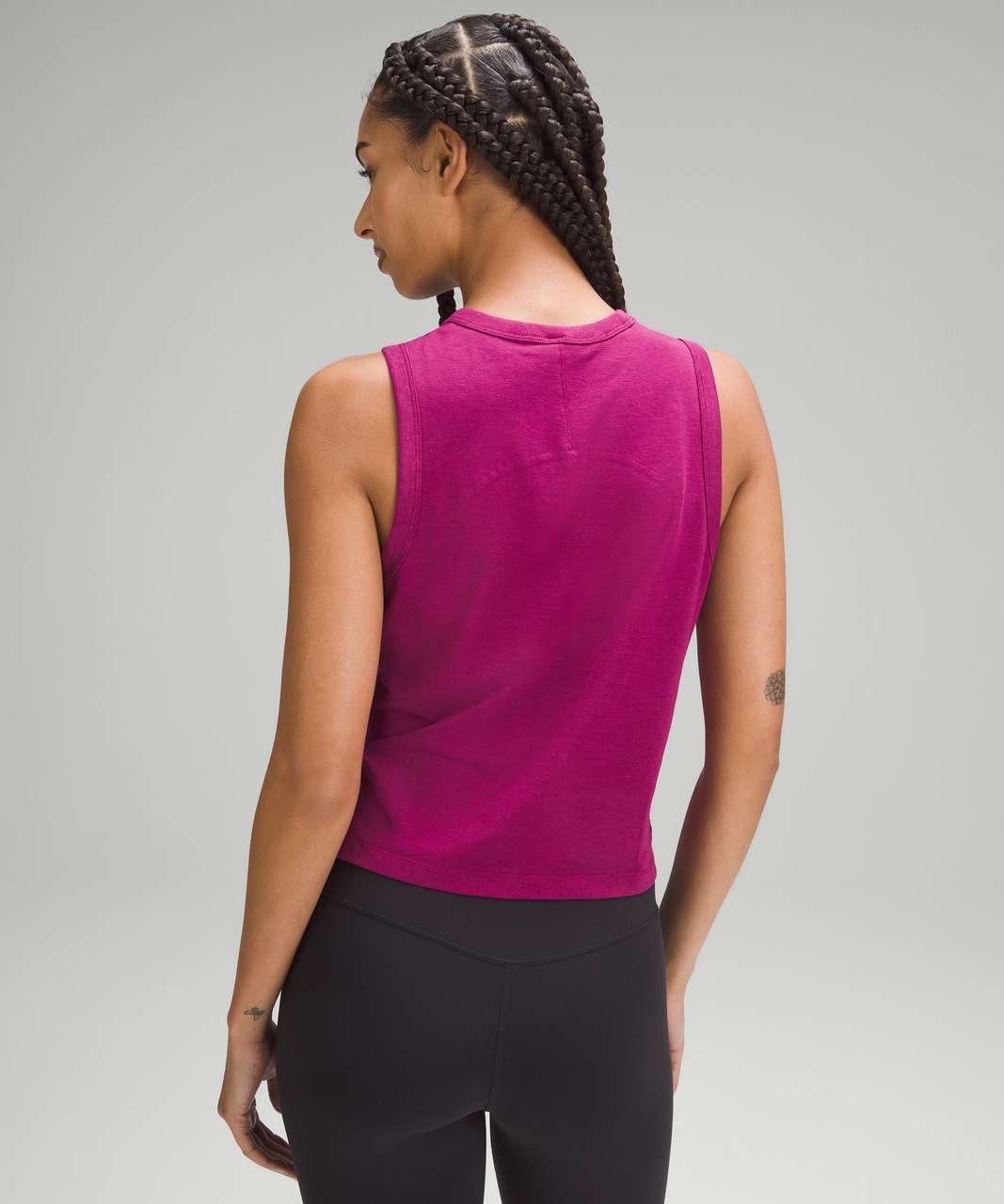 Lululemon Classic-Fit Cotton-Blend Tank Top - Magenta Purple - lulu fanatics