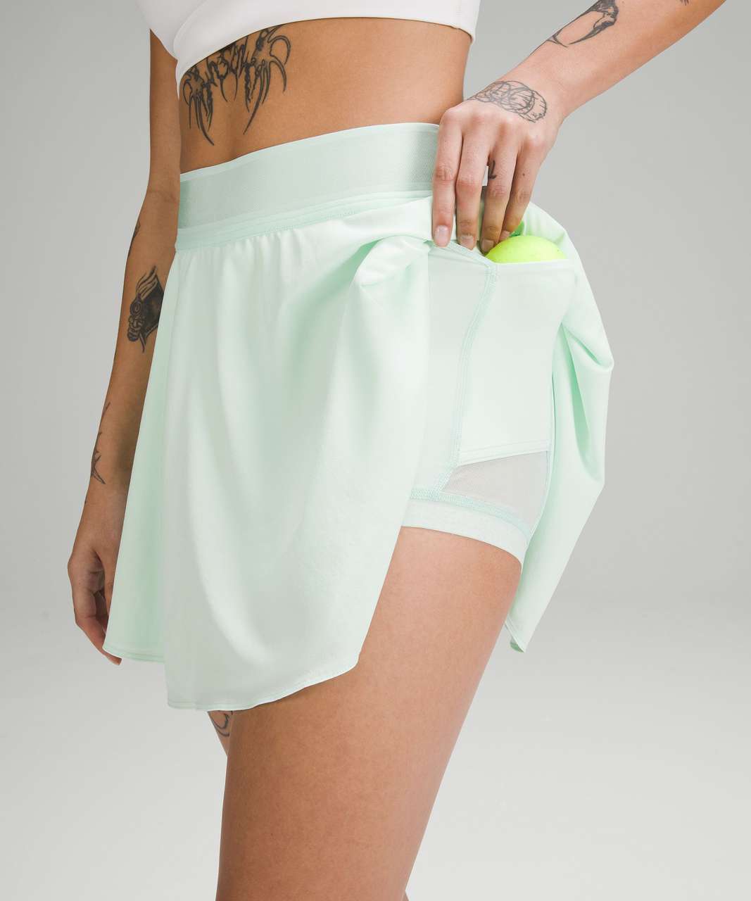 Lululemon Skirt Women's Court Rival High-Rise Tennis Long Kohlrabi Green  KOGR