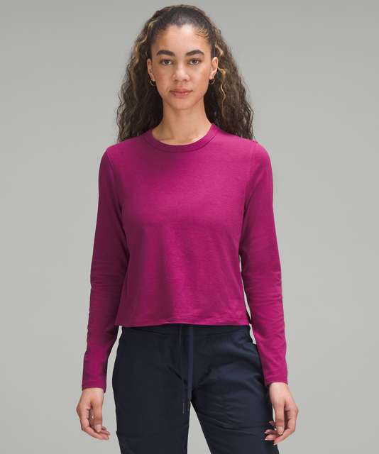 New Lululemon La Tight-to-body Ruched Long Sleeve Shirt In Pink Side 6 .