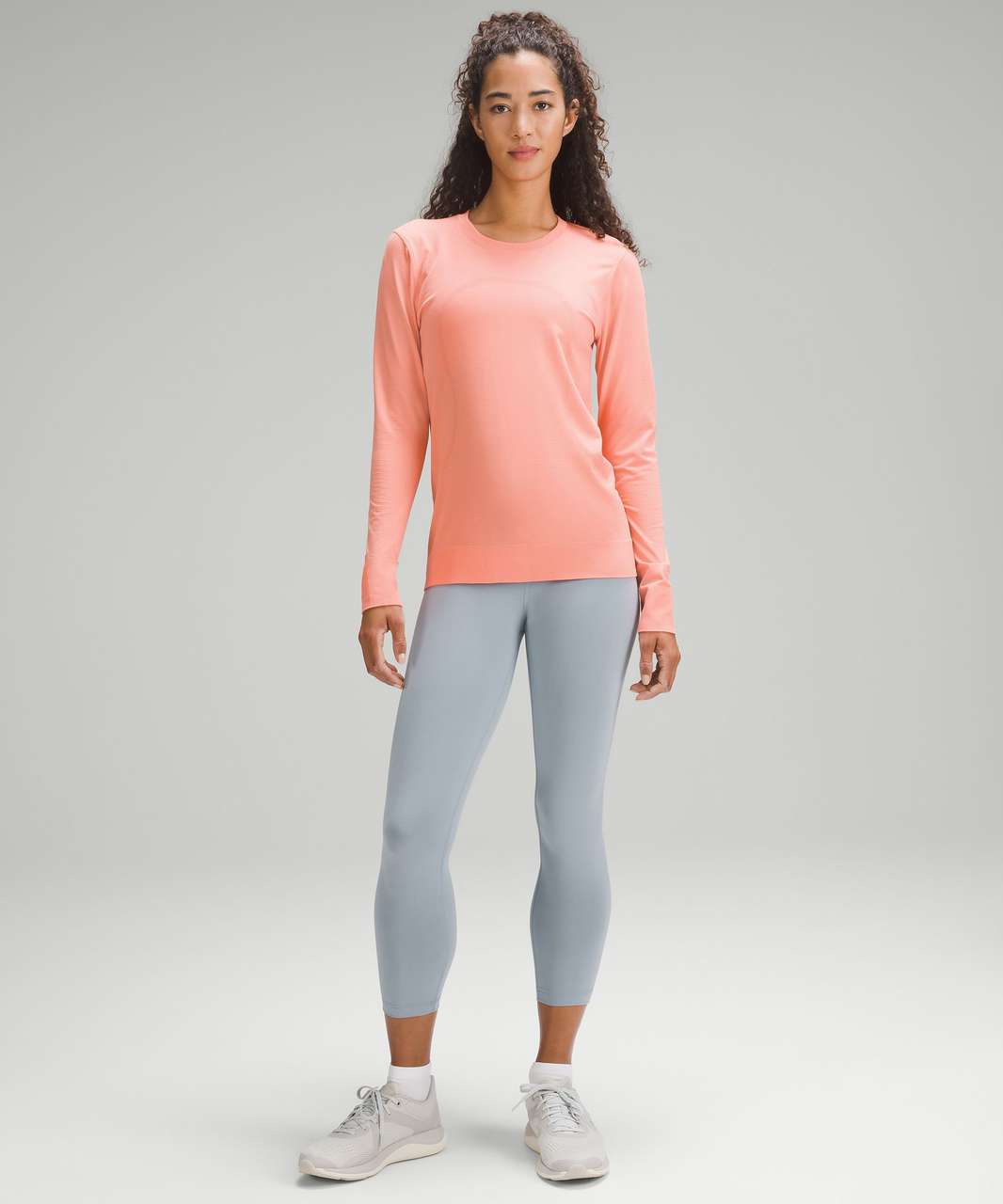 Lululemon Swiftly Relaxed Long-Sleeve Shirt - Sunny Coral / Sunny Coral