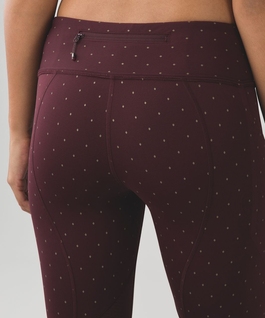 Lululemon Pace Rival Crop - Night Fall Bordeaux Drama Gold / Bordeaux Drama