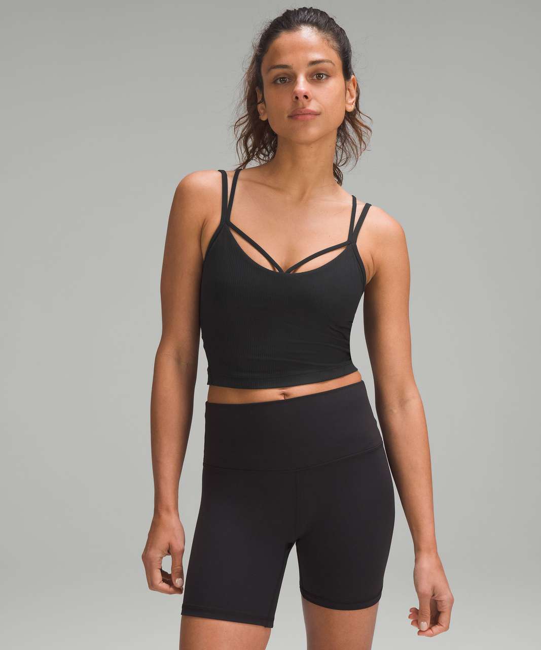 Ribbed Softstreme Cropped Tank Top (4) and HR Shorts (2) in Black :  r/lululemon