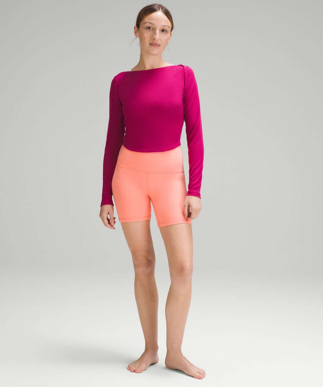 Modal Silk Twist- Back Yoga Long Sleeve