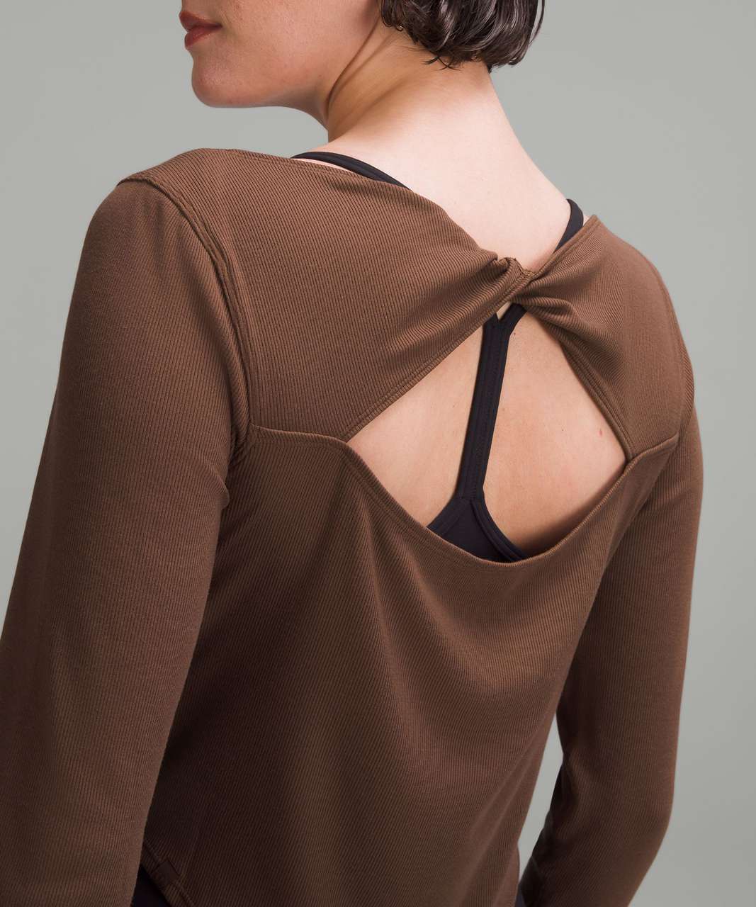 Modal Silk Twist- Back Yoga Long Sleeve