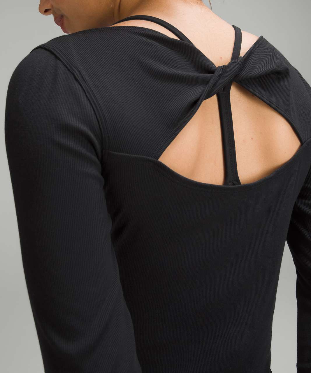 Lululemon Modal-Blend Open-Back Long Sleeve Shirt - Black - lulu