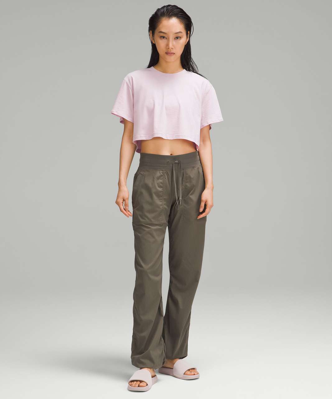 Lululemon All Yours Cropped T-Shirt - Pink Peony - lulu fanatics