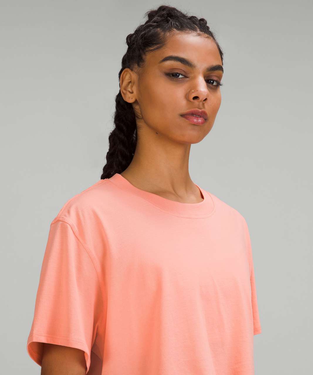 Lululemon All Yours Cropped T-Shirt - Sunny Coral