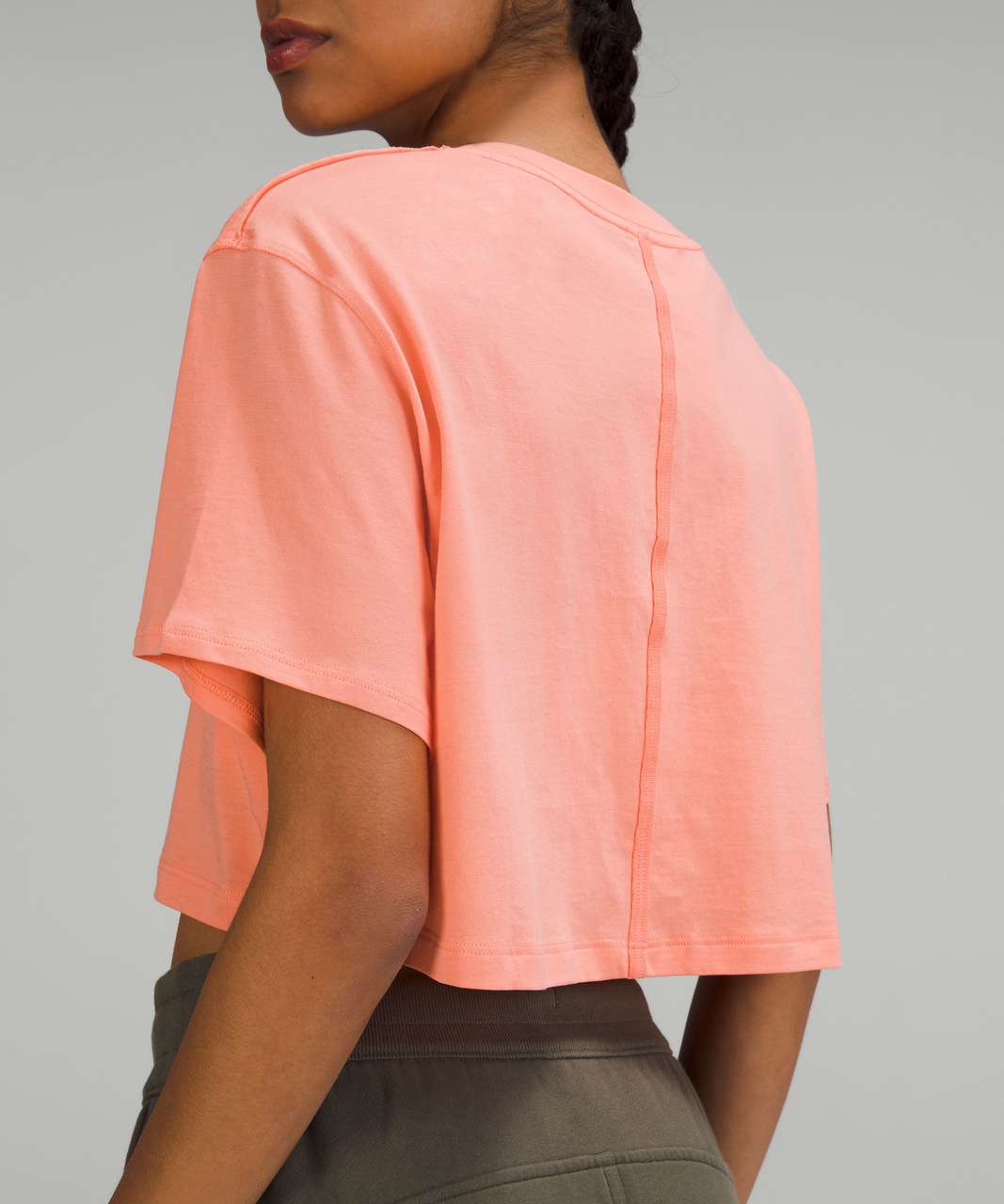 Lululemon All Yours Cropped T-Shirt - Sunny Coral