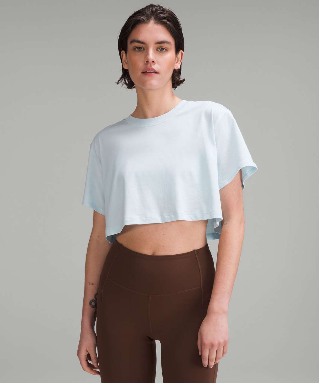 Lululemon All Yours Cropped T-Shirt - Powder Blue