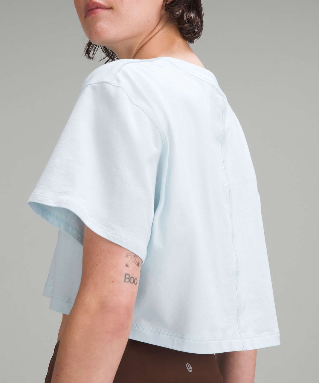 Lululemon All Yours Cropped T-Shirt - Powder Blue