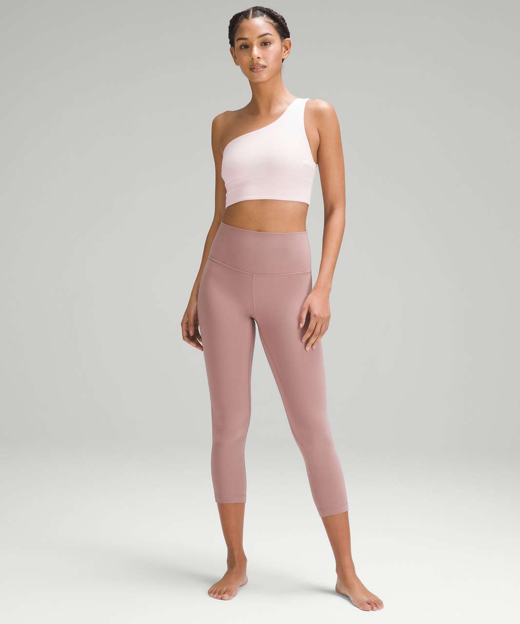 Lululemon Align Asymmetrical Bra *Light Support, C/D Cup - Flush Pink - lulu  fanatics