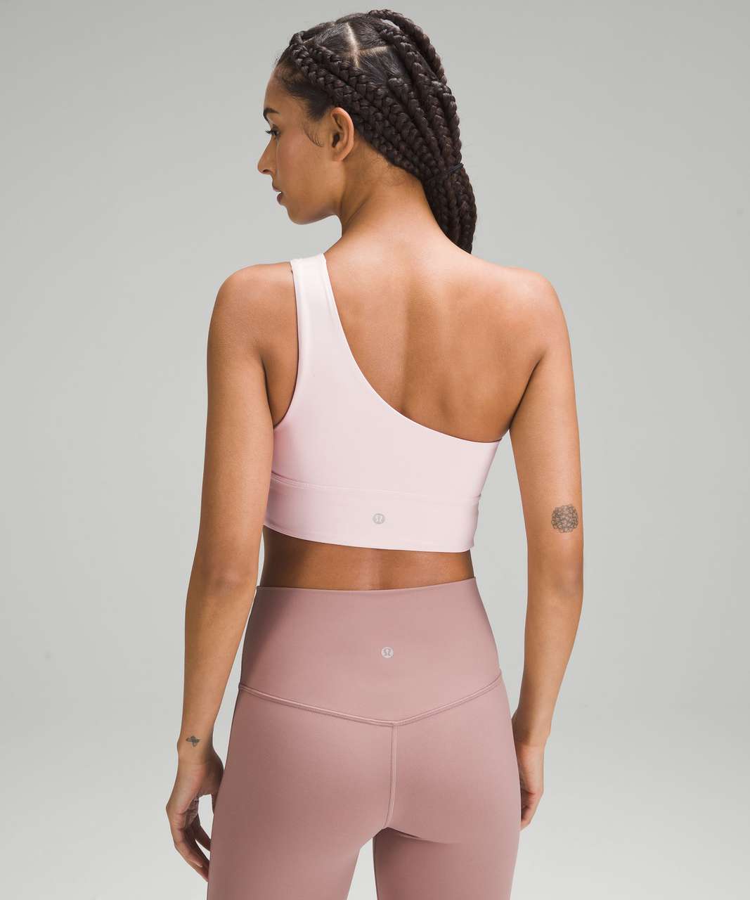 Lululemon Ribbed Nulu Asymmetrical Yoga Bra Pink - $45 (25% Off