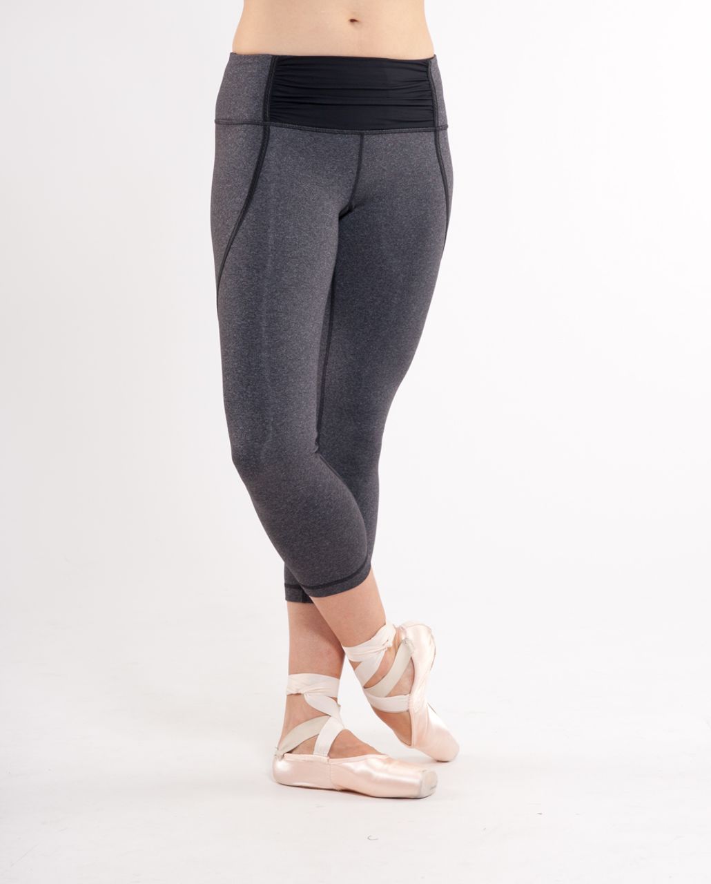 Lululemon Rehearsal Crop - Heathered Black