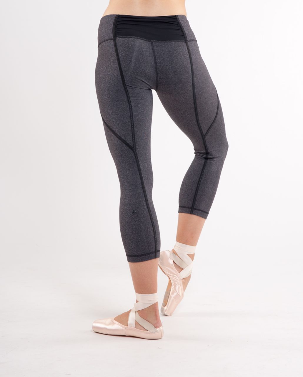 Lululemon Rehearsal Crop - Heathered Black