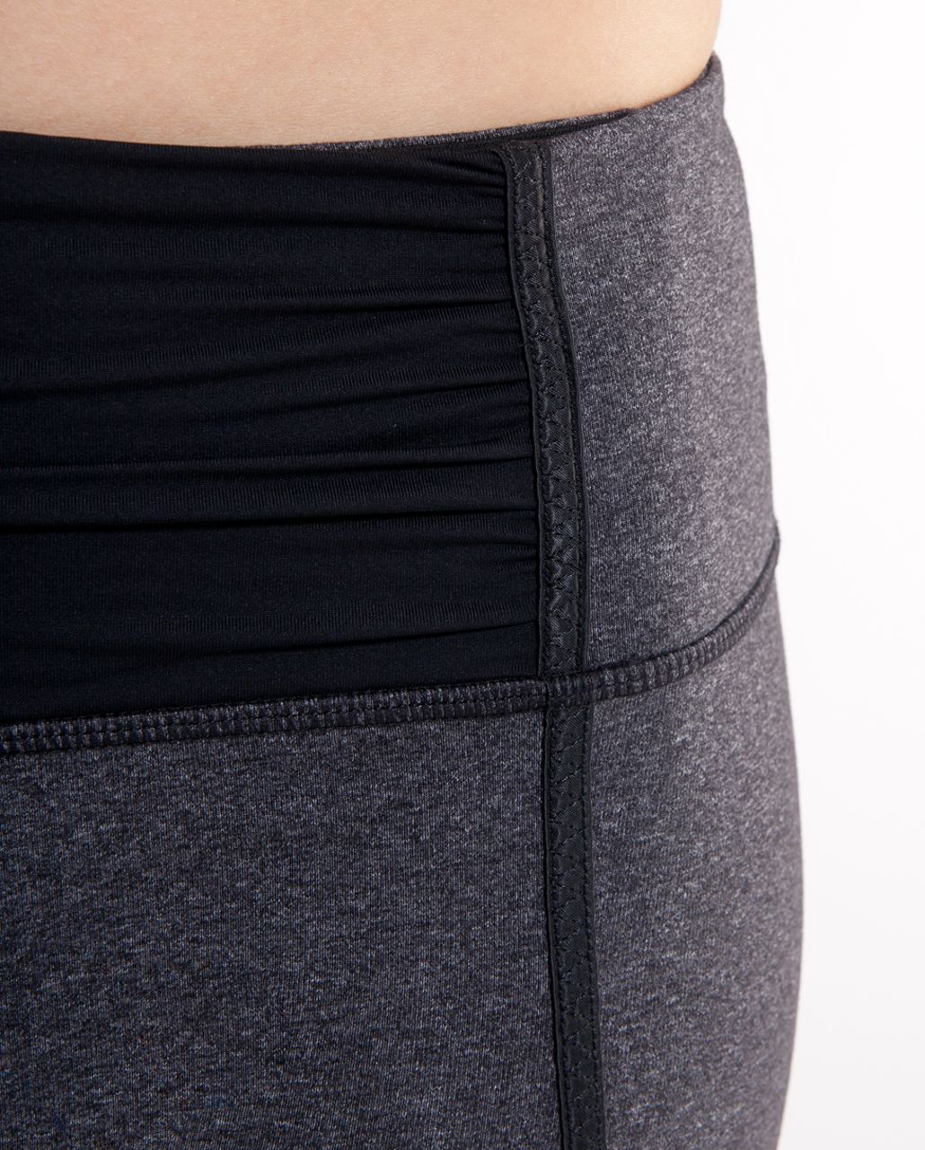 Lululemon Rehearsal Crop - Heathered Black - lulu fanatics