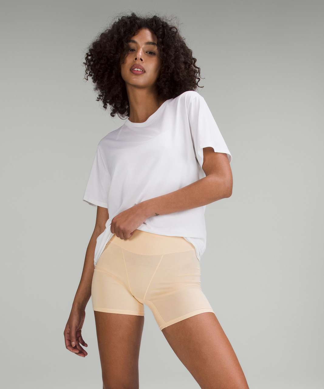 Lululemon UnderEase Super-High-Rise Shortie Underwear 5 - Pale Linen -  lulu fanatics