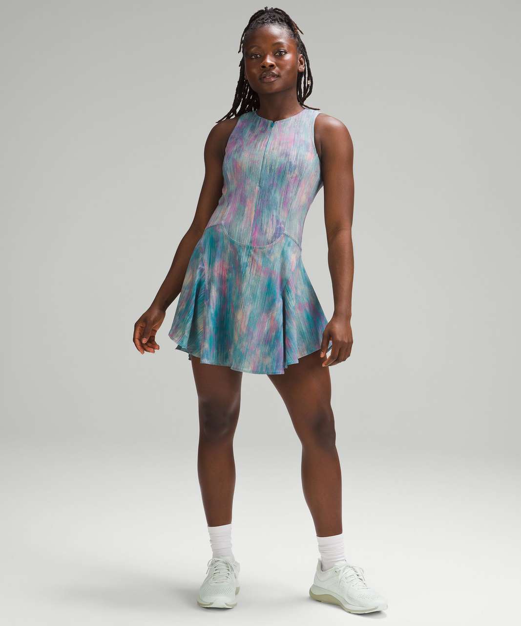 Lululemon Everlux Short-Lined Tennis Tank Dress 6" - Pixel Diffuse Multi