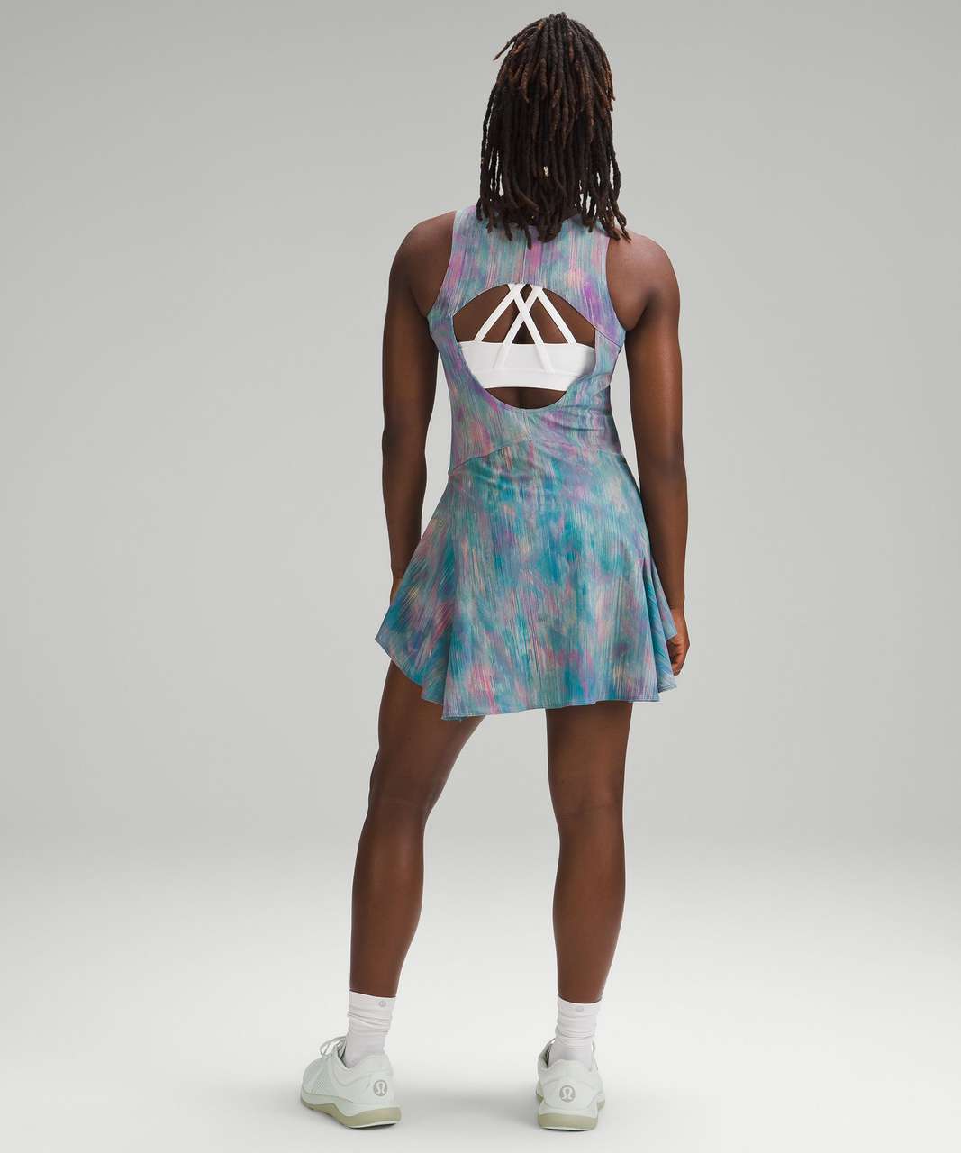 Lululemon Everlux Short-Lined Tennis Tank Dress 6" - Pixel Diffuse Multi