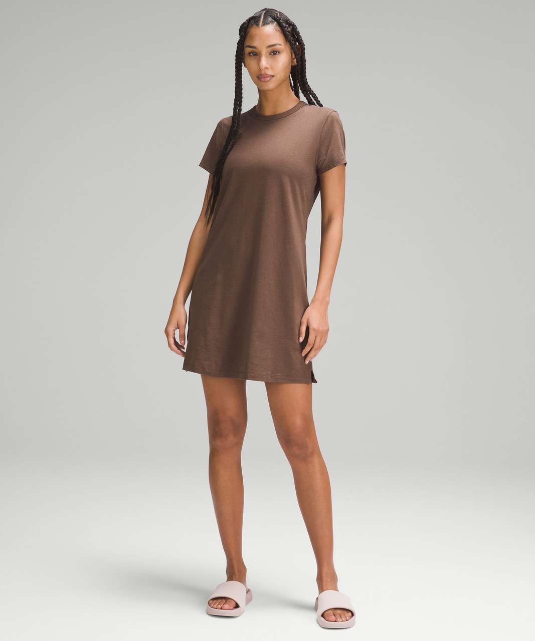 Lululemon Classic-Fit Cotton-Blend T-Shirt Dress - Java