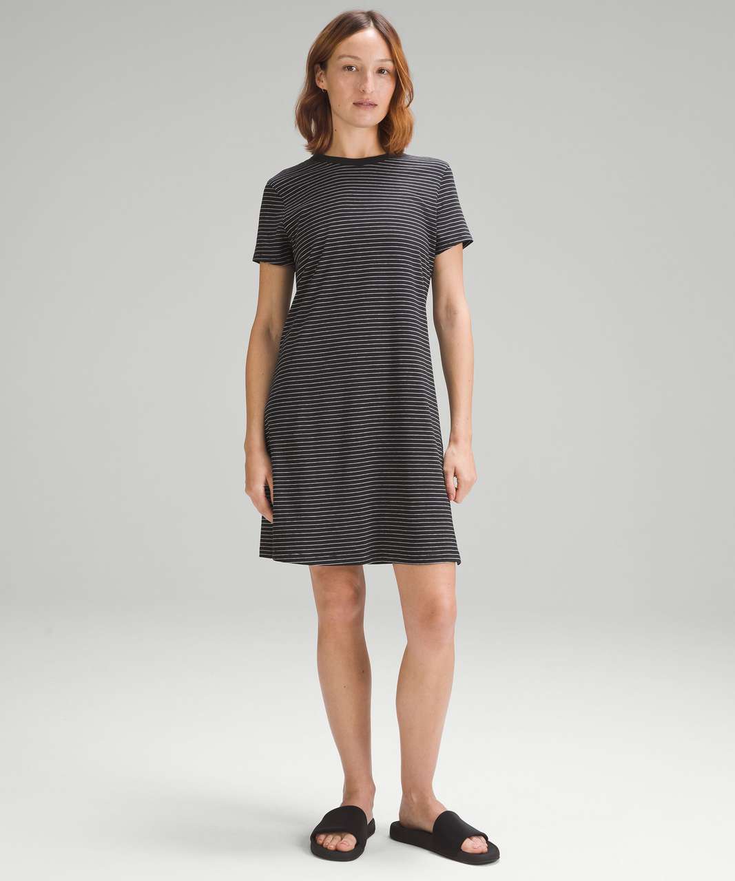 Lululemon Classic-Fit Cotton-Blend T-Shirt Dress - Synchronise Stripe ...