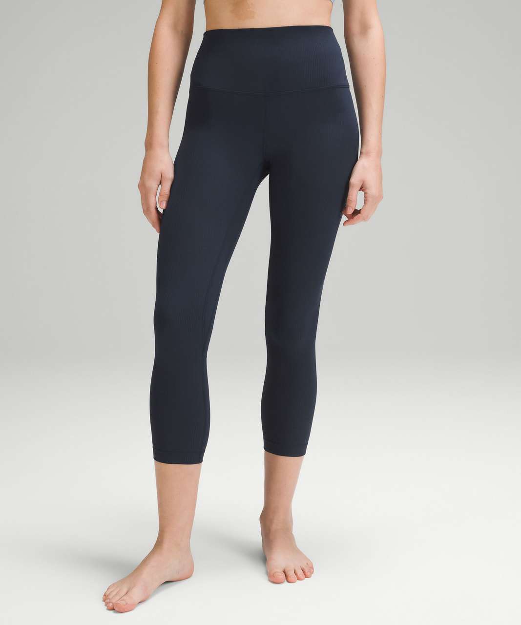 Lululemon Align Ribbed High-Rise Crop 23 - True Navy - lulu fanatics