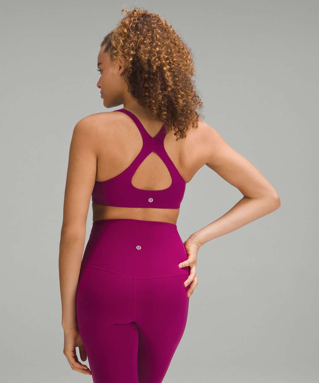 Lululemon SmoothCover Yoga Bra *Light Support, B/C Cup - Magenta Purple