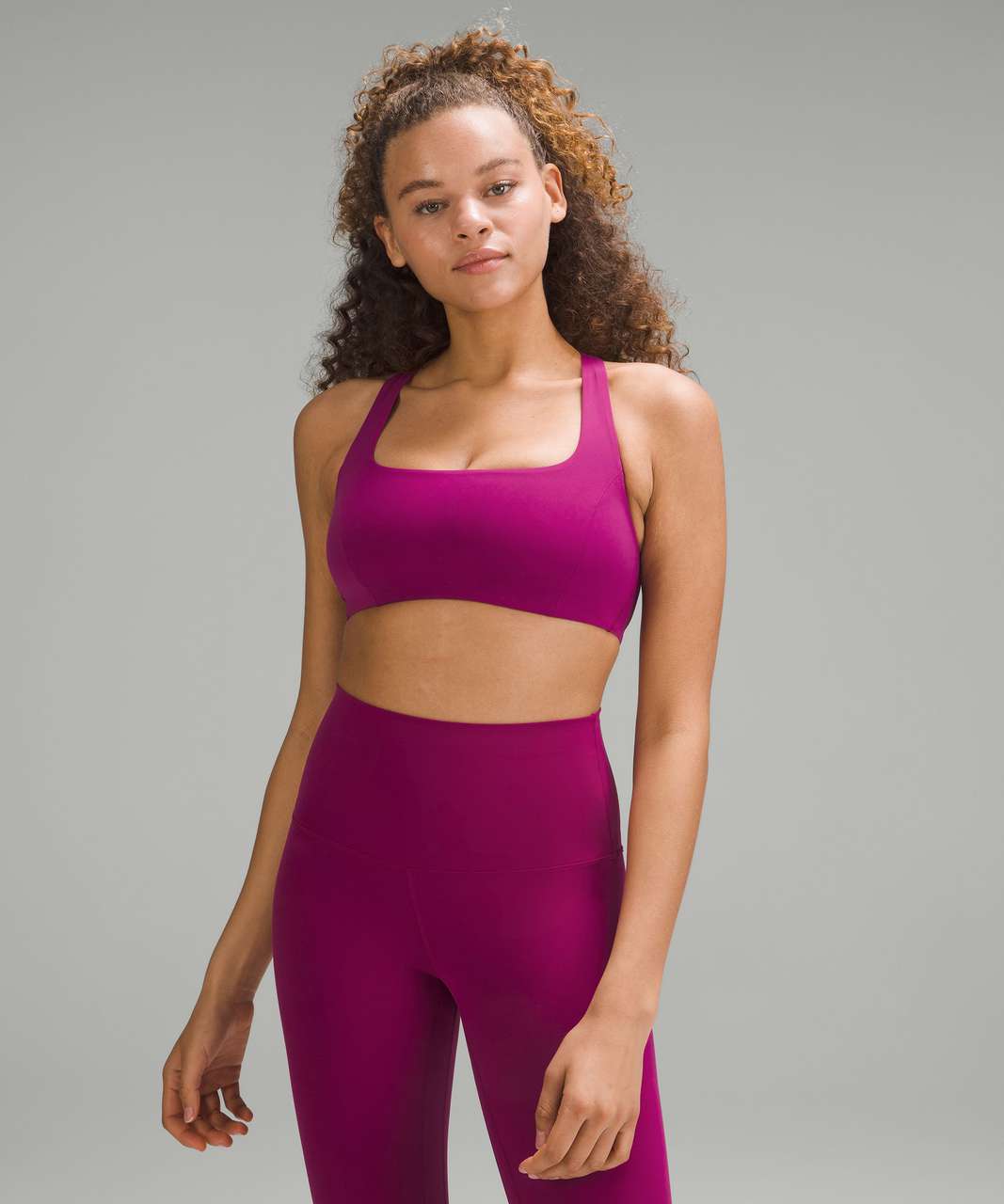 Lululemon SmoothCover Yoga Bra *Light Support, B/C Cup - Magenta Purple