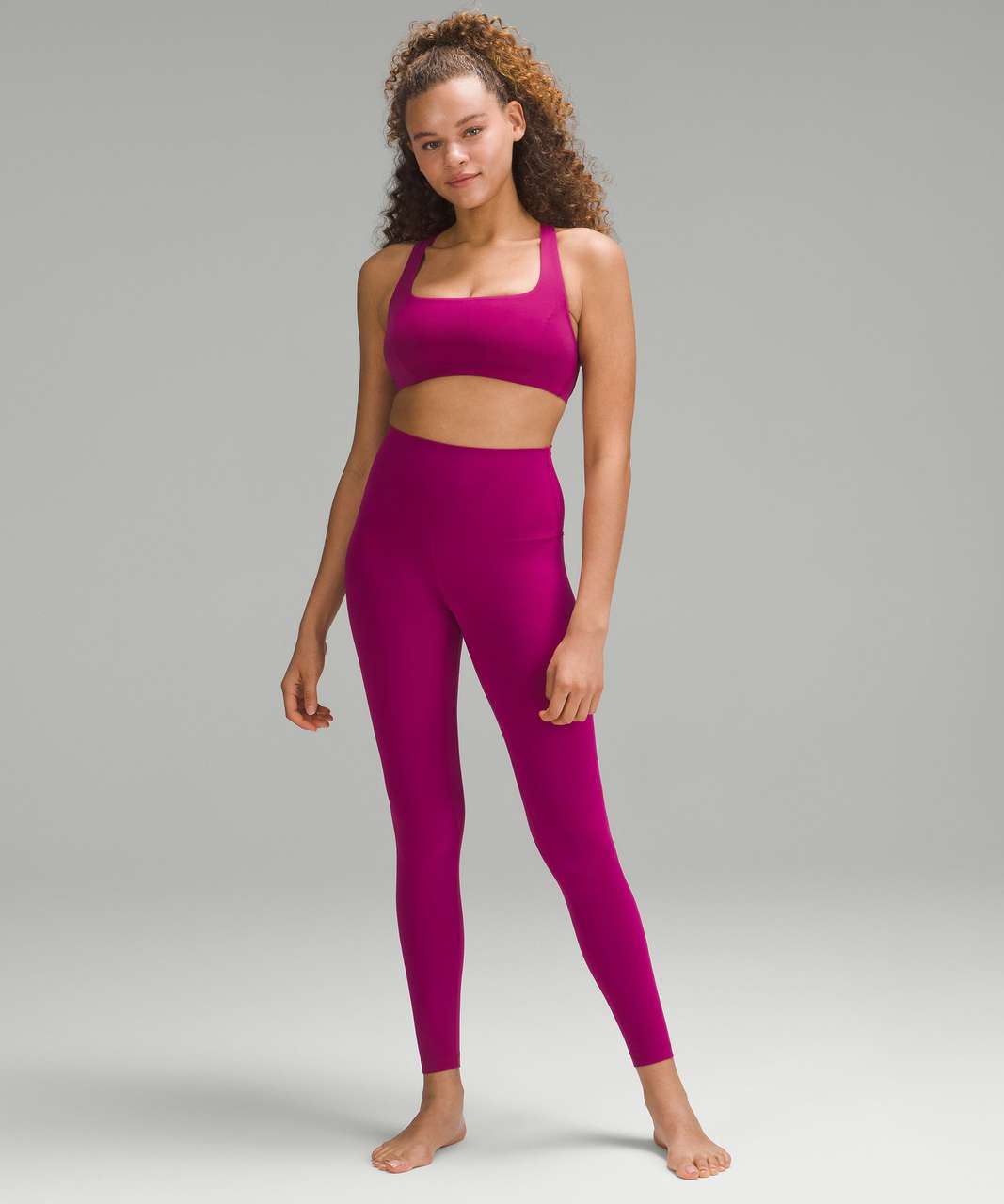 Lululemon SmoothCover Yoga Bra *Light Support, B/C Cup - Magenta Purple