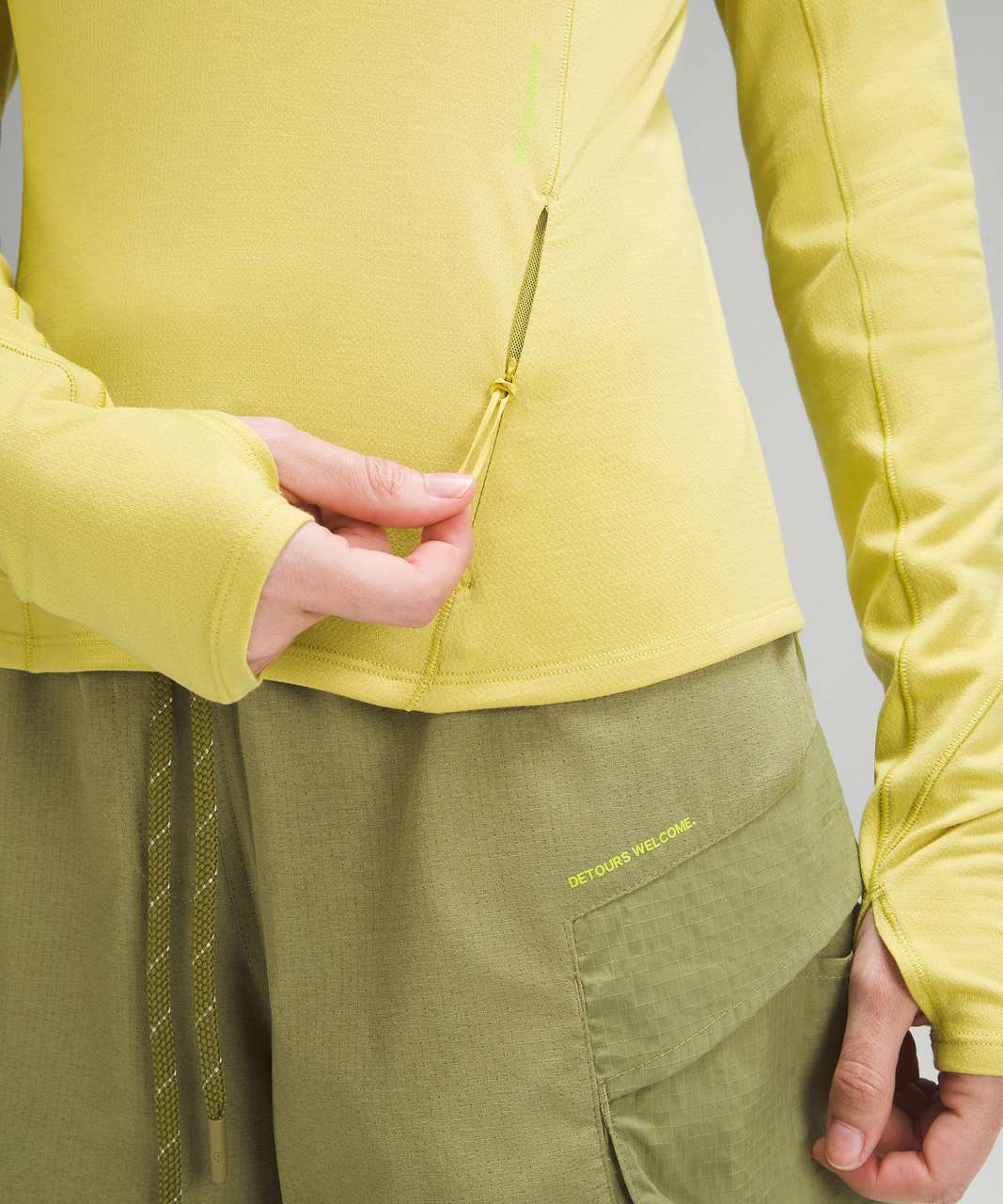 Lululemon Lightweight Hiking Long-Sleeve Henley - Yellow Pear