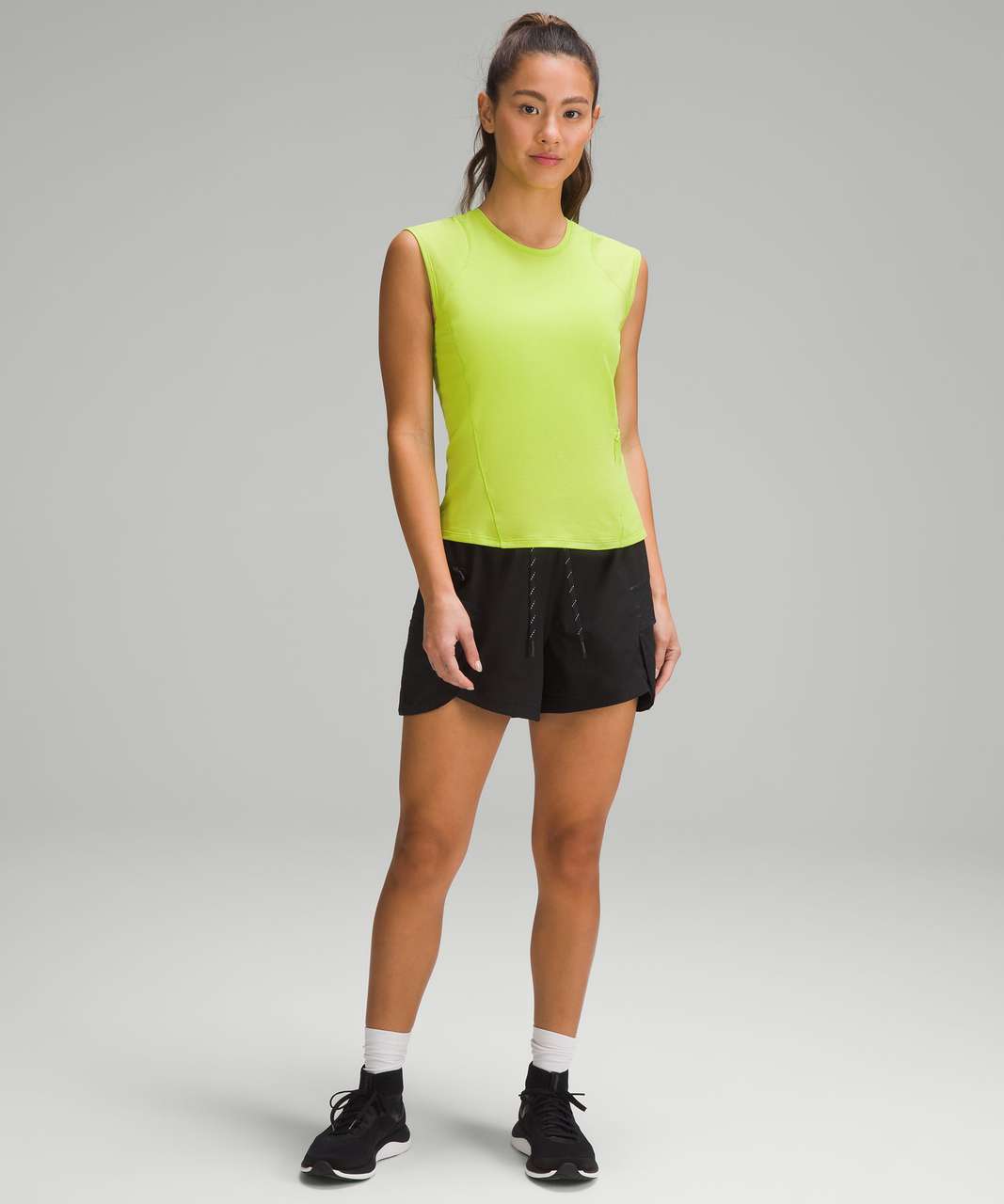 Lululemon Cap Sleeve Hiking Tank Top - Lime Pop