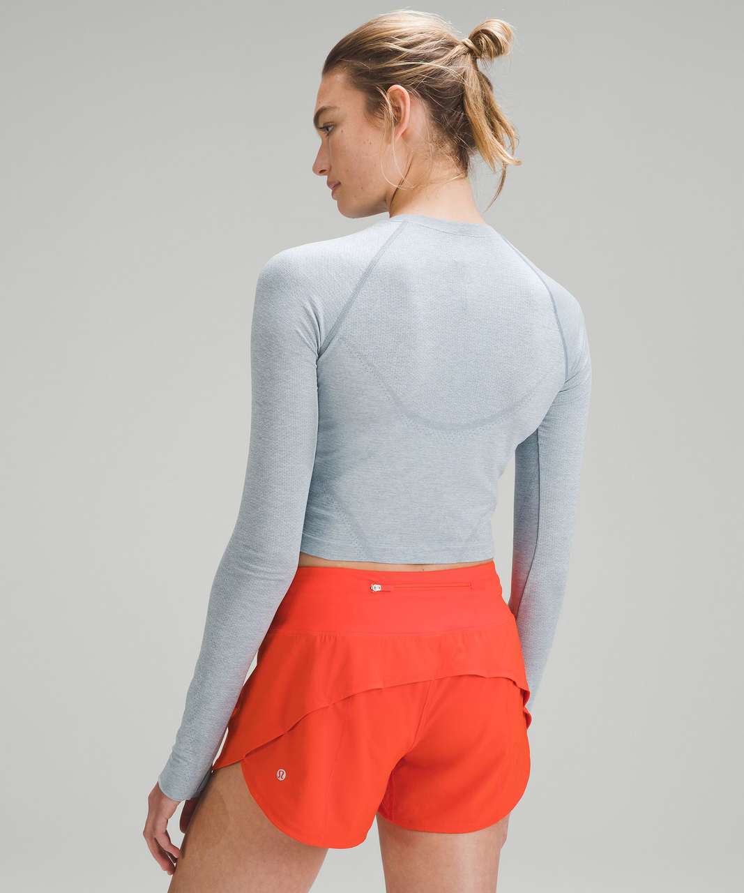 Lululemon Swiftly Tech Cropped Long-Sleeve Shirt 2.0 - Chambray / Powder Blue