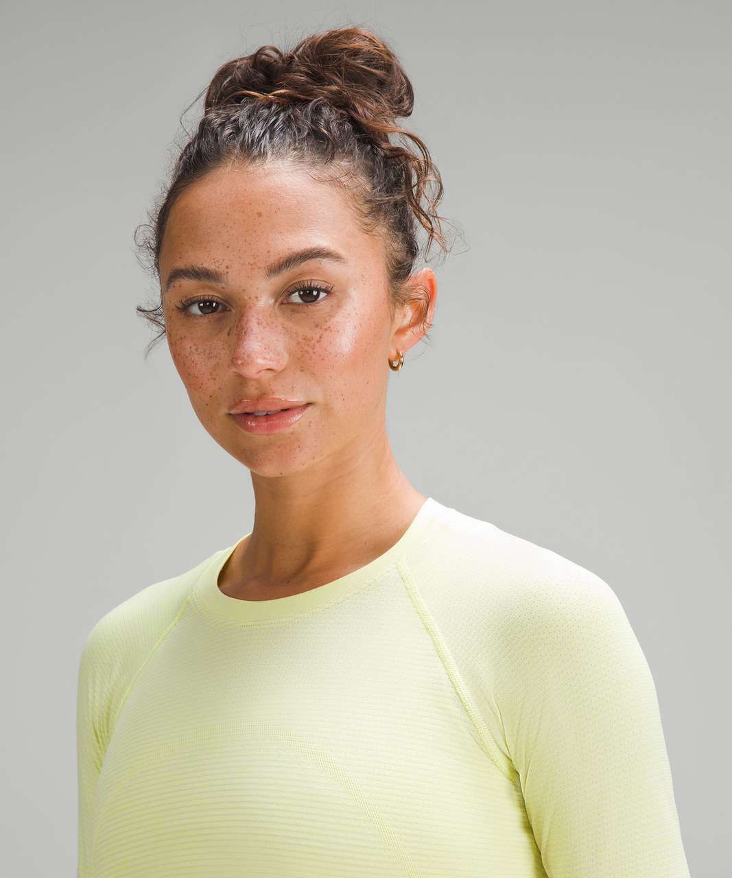 Lululemon Swiftly Tech Cropped Long-Sleeve Shirt 2.0 - Electric Lemon / Bone