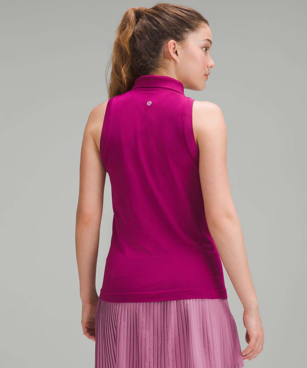 Lululemon Swiftly Tech Sleeveless Half-Zip Polo Shirt - Magenta Purple / Magenta Purple